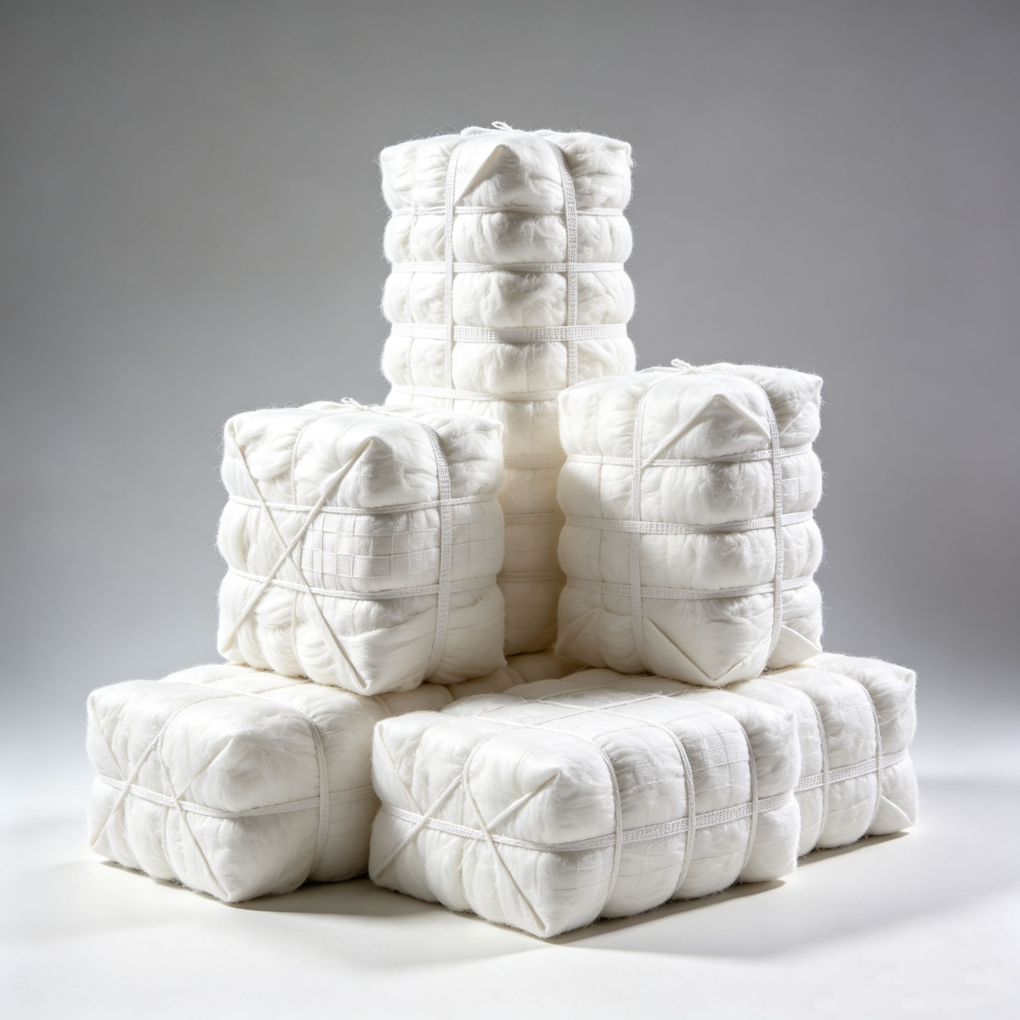 Export bale of high-purity refined cotton prepared for cellulose acetate producers